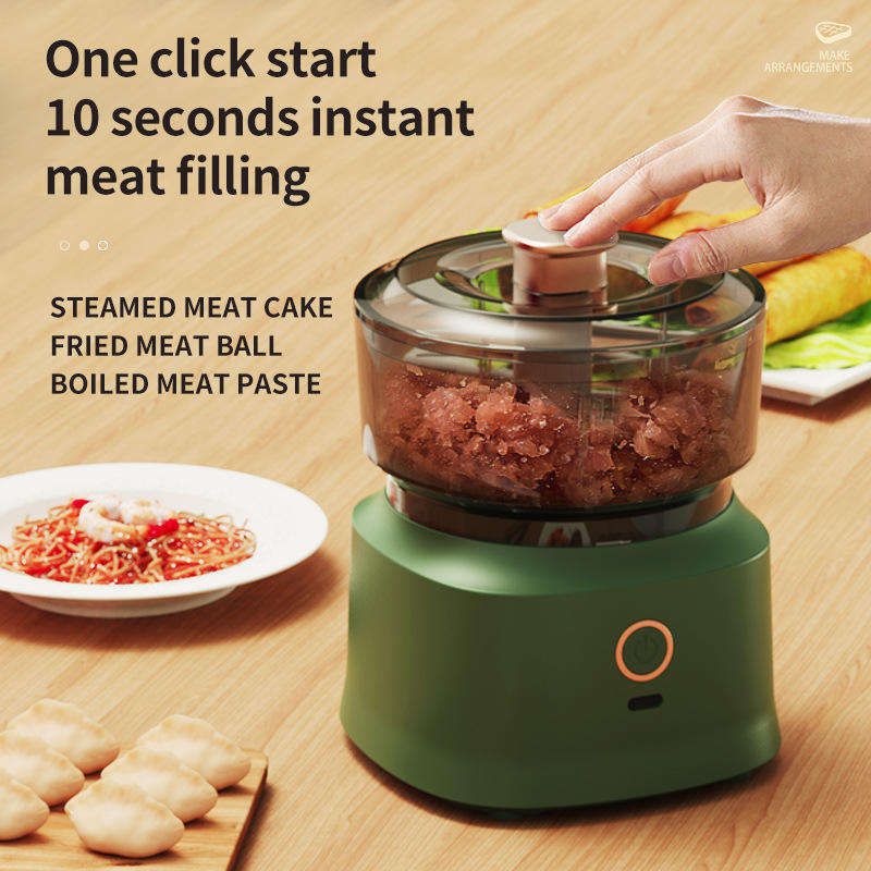 New Wireless Multifunction Food Processor Electric Meat Grinder  Garlic Press Baby Food Blender Kitchen Mincer Baby Food Maker Garlic Masher Multifunctional Food Processor for Home Baby Grinder