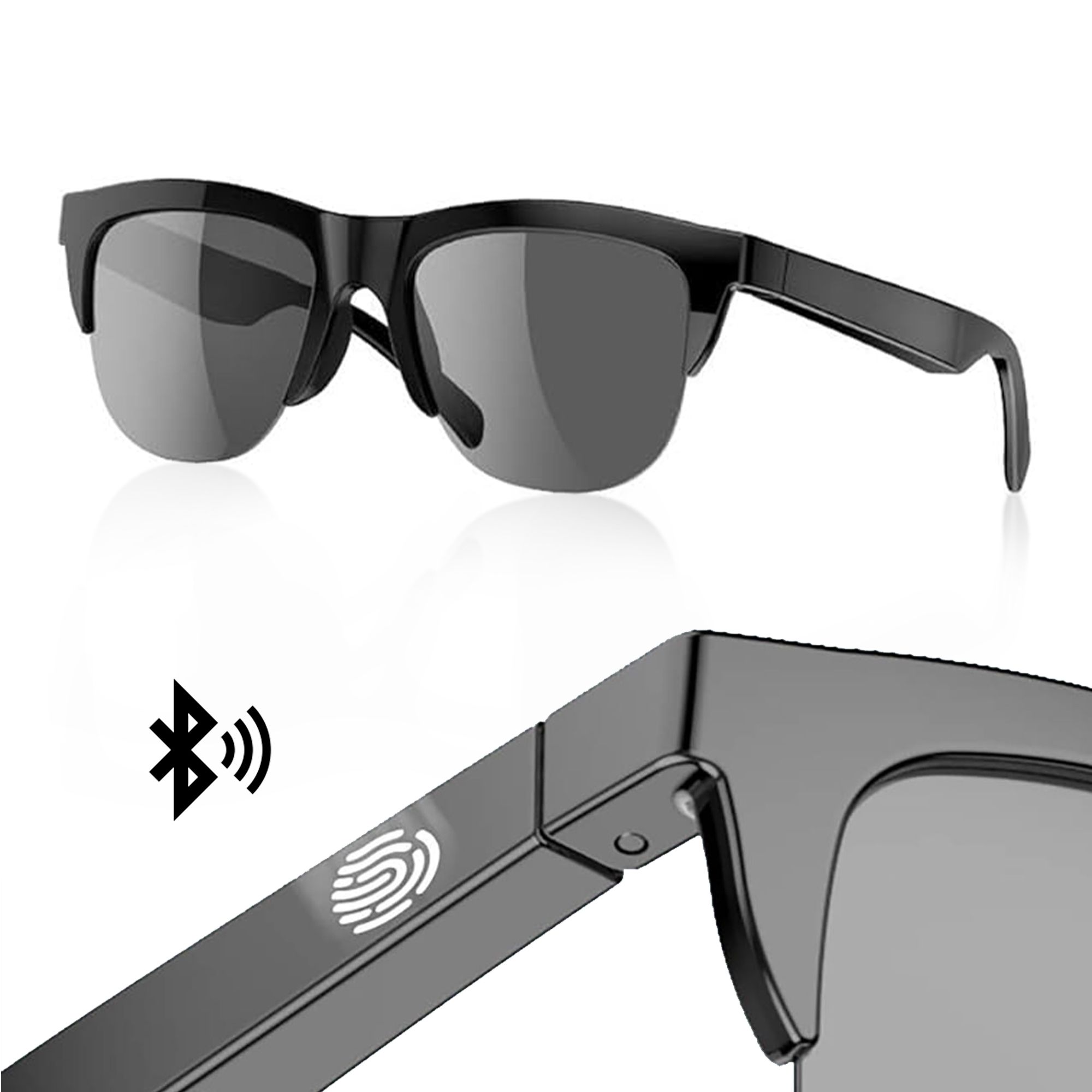 Smart Glasses V5.3 Bluetooth Sunglasses with Open Ear Speaker Headset Headphone Sunglasses Indoor Outdoor Bluetooth Speaker Sports UV Sun Protection Polarized Sunglasses Mens Women Audio Glasses