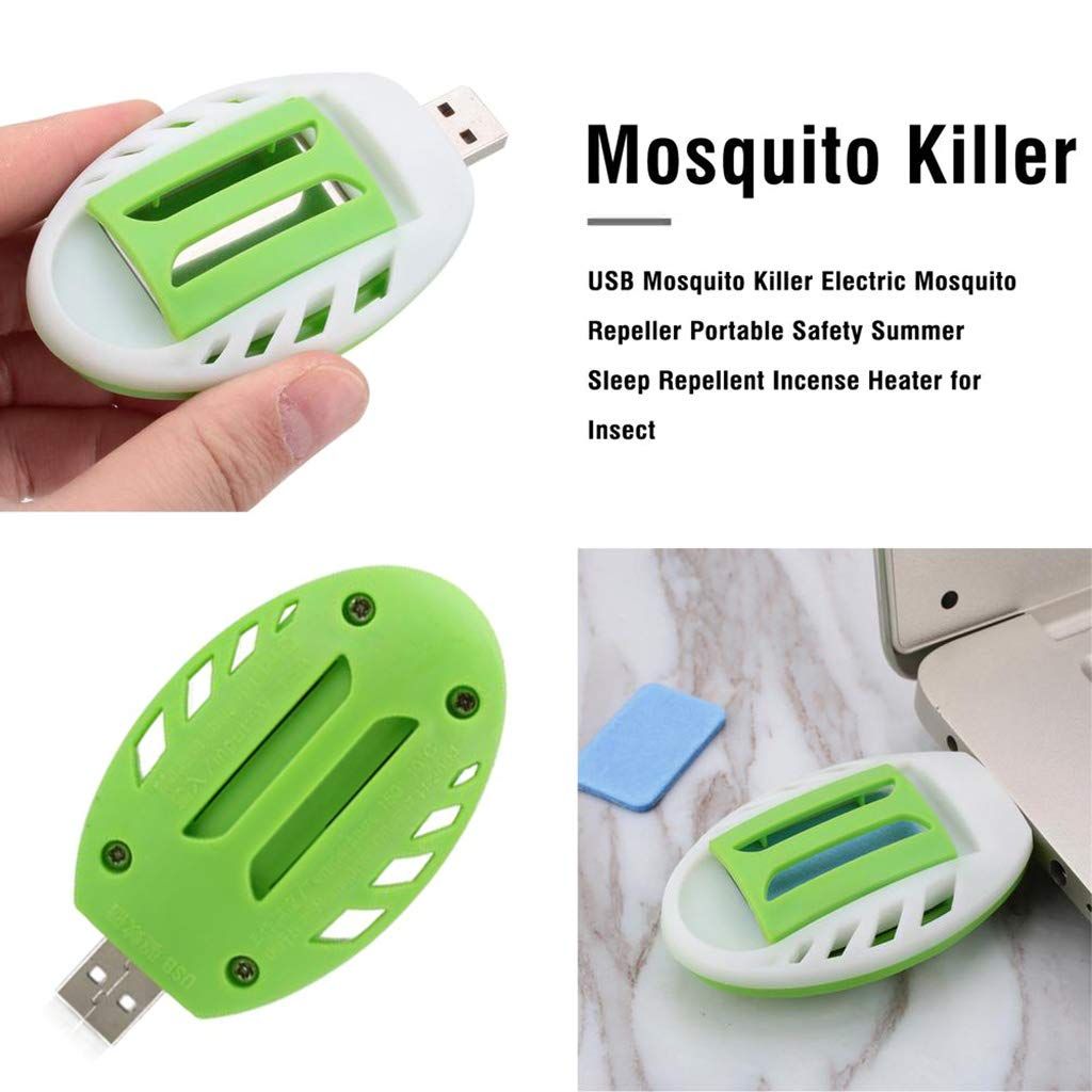 USB Powered Mosquito Repellent Plug In Musquito Killer Indoor Insect Repellent Plug In Mosquito Repellent Incense Mat Heater Portable Electric Mosquito Repellent for Indoor Car Outdoor Camping