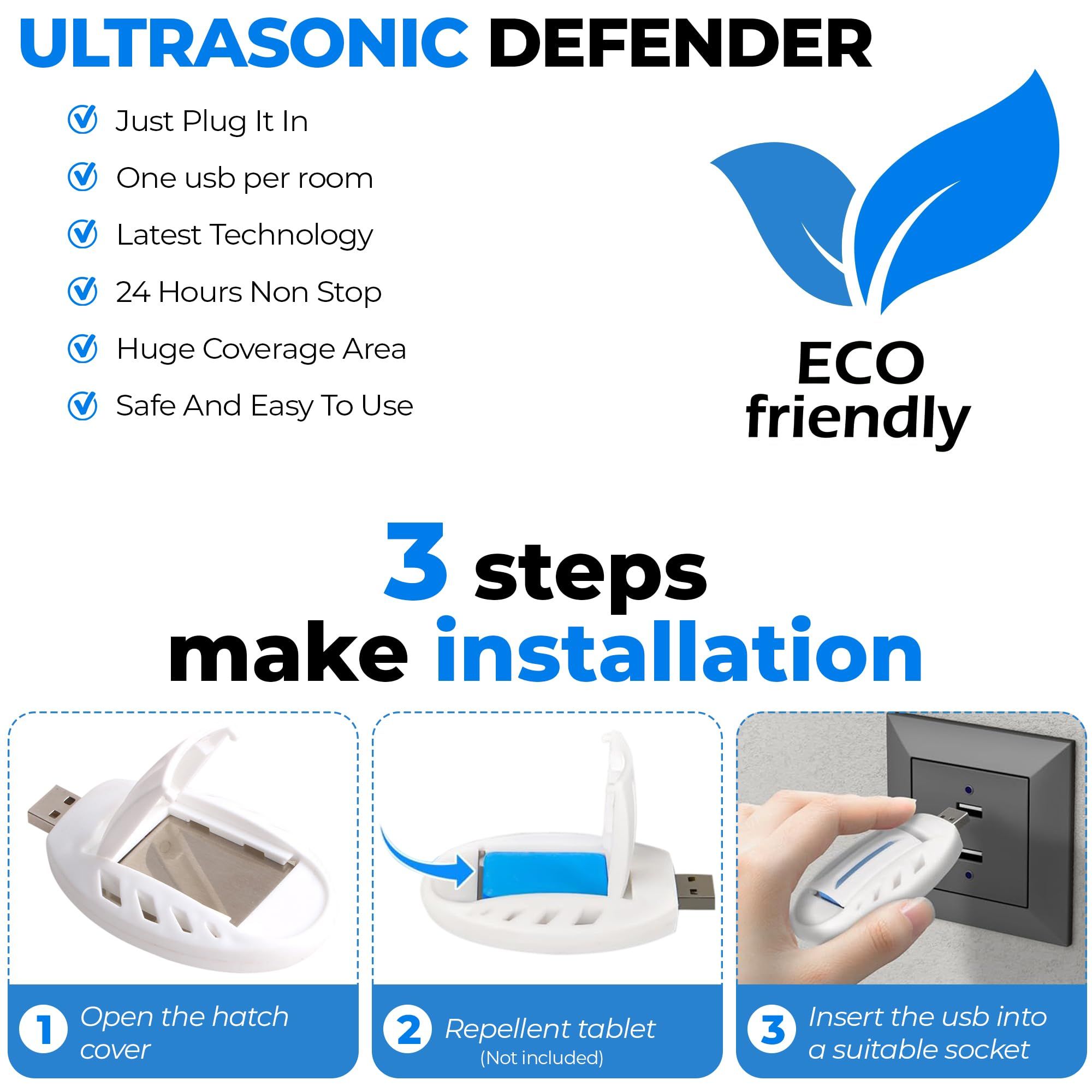 USB Powered Mosquito Repellent Plug In Musquito Killer Indoor Insect Repellent Plug In Mosquito Repellent Incense Mat Heater Portable Electric Mosquito Repellent for Indoor Car Outdoor Camping