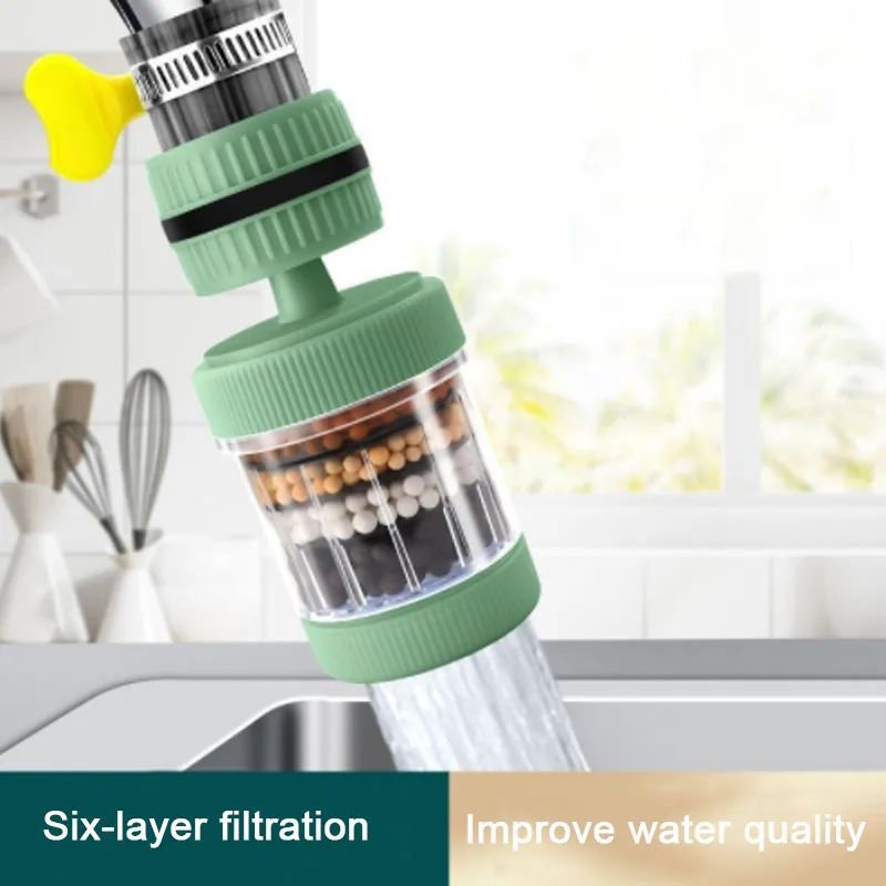3 Pcs Upgrade Tap Water Filter Adjustable Water Filter Visible filtering effect 6 Layers filtration 360 Degree Rotating Faucet Water Filter Kitchen Bathroom Universal Detachable for Cleaning and Reuse