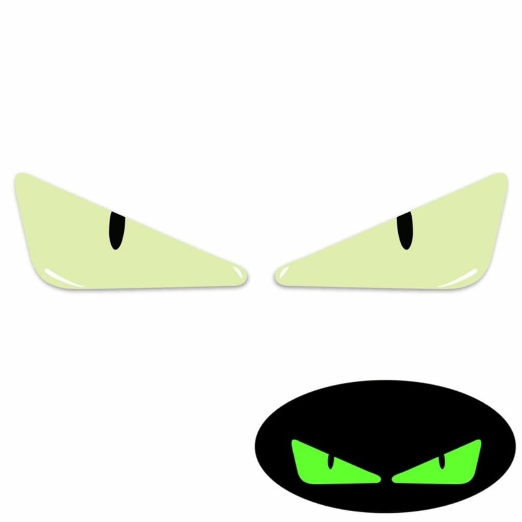 1 Pair (2pcs) Reflective Stickers for Car Motorcycle Helmet Bumper Window Laptop and Wall - Cute Warning Decals for Safe Night Driving Ideal for DIY Decoration or Gift 3D Luminous Sticker
