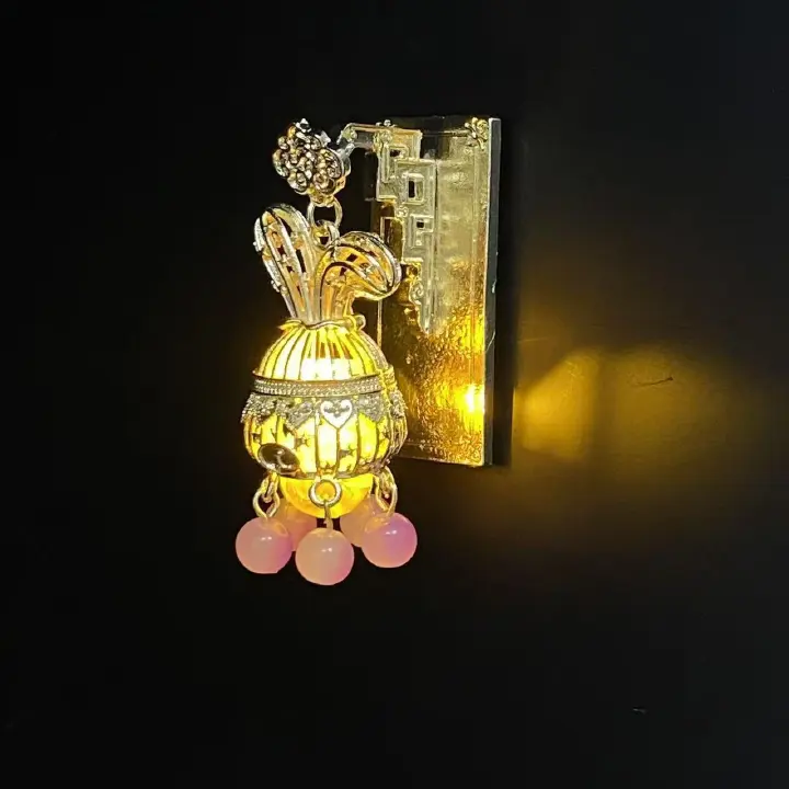2 Pcs Mini Unique LED Fridge Magnets Chinese Style Ancient Palace Pearl Refrigerator Hanging Decorative Night Lamp Christmas Festive Ambiance Home Decor Accents Other Novelty Lighting Creative Gifts
