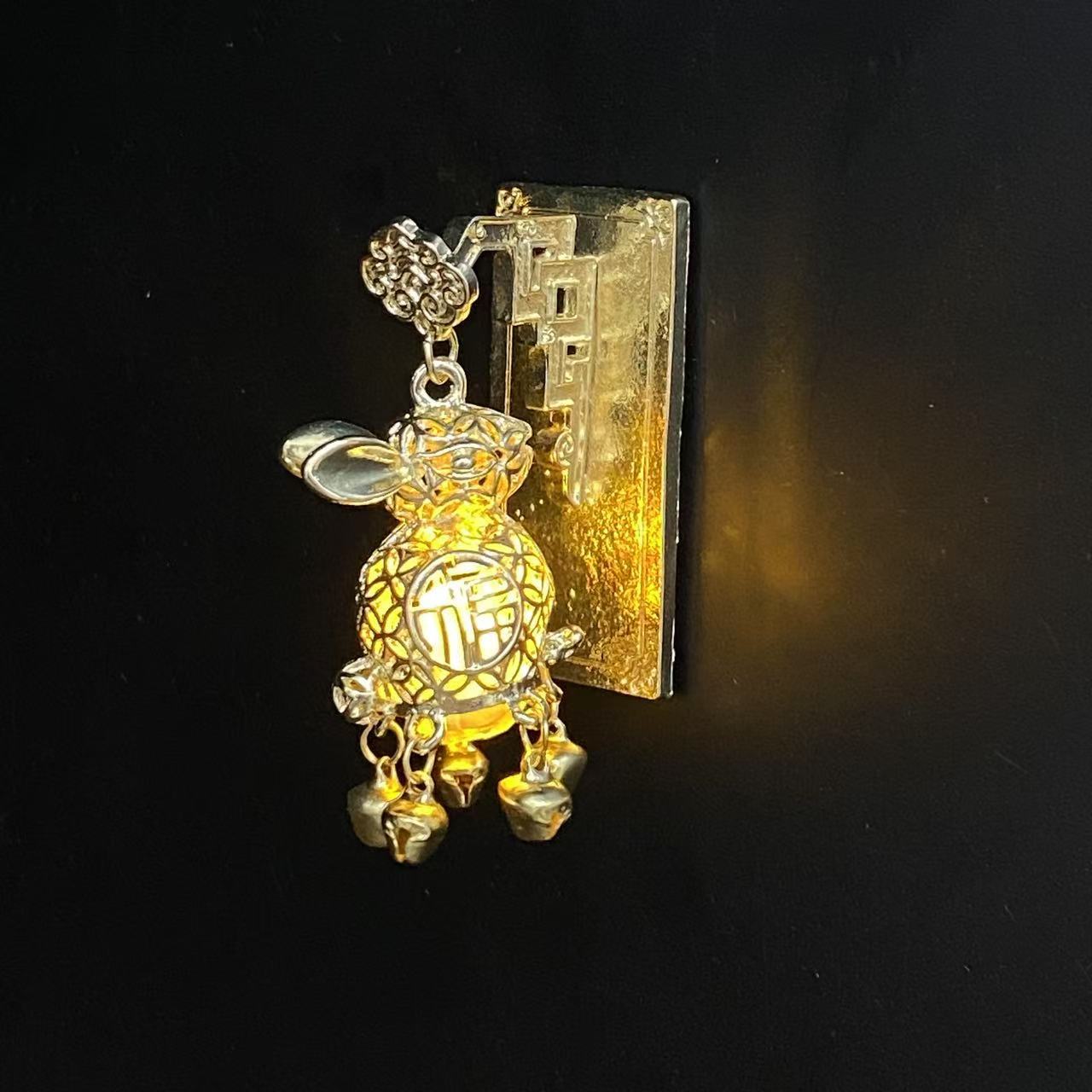 2 Pcs Mini Unique LED Fridge Magnets Chinese Style Ancient Palace Pearl Refrigerator Hanging Decorative Night Lamp Christmas Festive Ambiance Home Decor Accents Other Novelty Lighting Creative Gifts