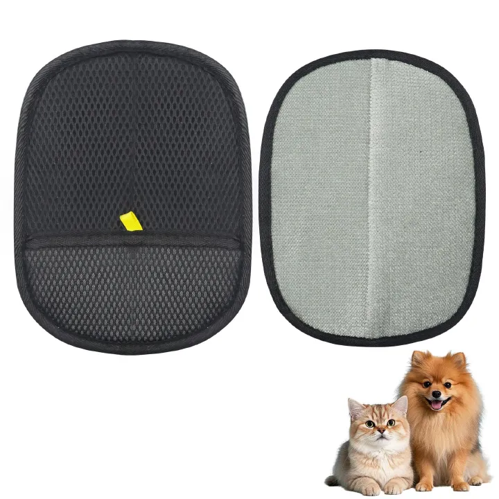 1/2 Pcs Pet Grooming Gloves Double Sided Grooming Glove for Pets Hair Remover Gloves Reusable Grooming Gloves Hands on Static Removal Gloves Pet Hair Multiuse Grooming Gloves for Washing Deshedding