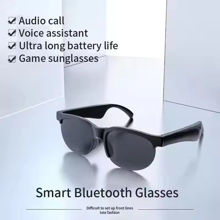 New Smart Translator Glasses Wireless Bluetooth Glasses With Microphone Earphone Glasses Bluetooth Glasses with 144 Translation UV Protection IPX5 Waterproof Music Calling for Travel Work Fashion Gift