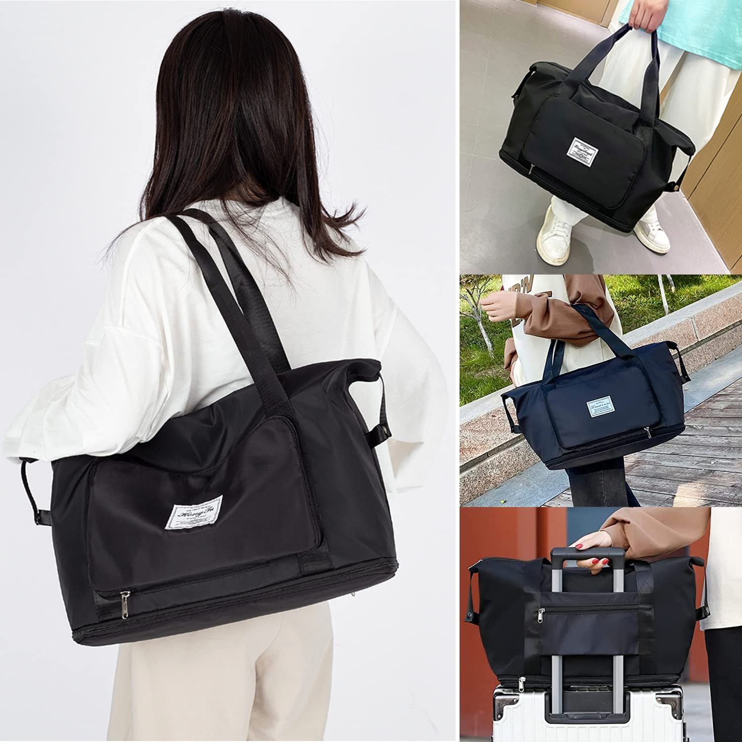 Large Capacity Folding Travel Bags Dry and Wet Separation Multifunctional Sports Shoulder Bag Portable Lightweight Waterproof Carry Luggage Bag Waterproof Gym Bag Sports Bag