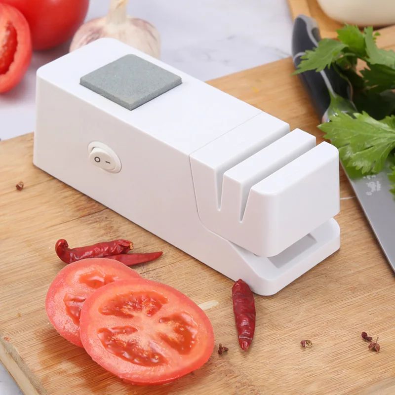 Electric Knife Sharpener, Top Grinder Quick Sharpening and Polishing Easy to Use for Kitchen Knifs Scissors, Multifunctional Utility Gadgets Sharpener USB-powered Fast Sharpening Stone Grindstone