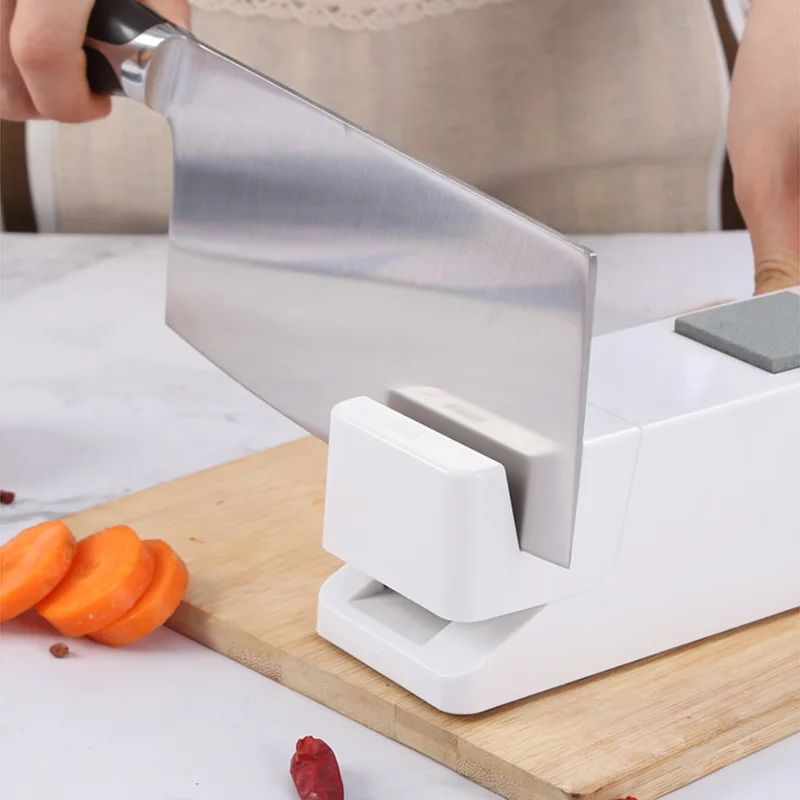 Electric Knife Sharpener, Top Grinder Quick Sharpening and Polishing Easy to Use for Kitchen Knifs Scissors, Multifunctional Utility Gadgets Sharpener USB-powered Fast Sharpening Stone Grindstone