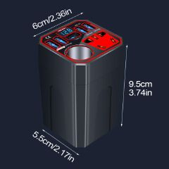 Car Charger Inverter, Multifunctional Car Charger Adapter - Efficient Power Inverter with Multi Ports for Vehicle, Powerful Converter Car Adapter for Plug,Cigarette Lighter USB Charger