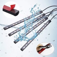 Car Interior Lighting LED Atmosphere Light, Car Strip Light Led Lights Interior Lighting USB Port Cars Charger Cars Light Bar with Remote Control, 4 in1 Waterproof Light Bar RGB Car Atmosphere Lights