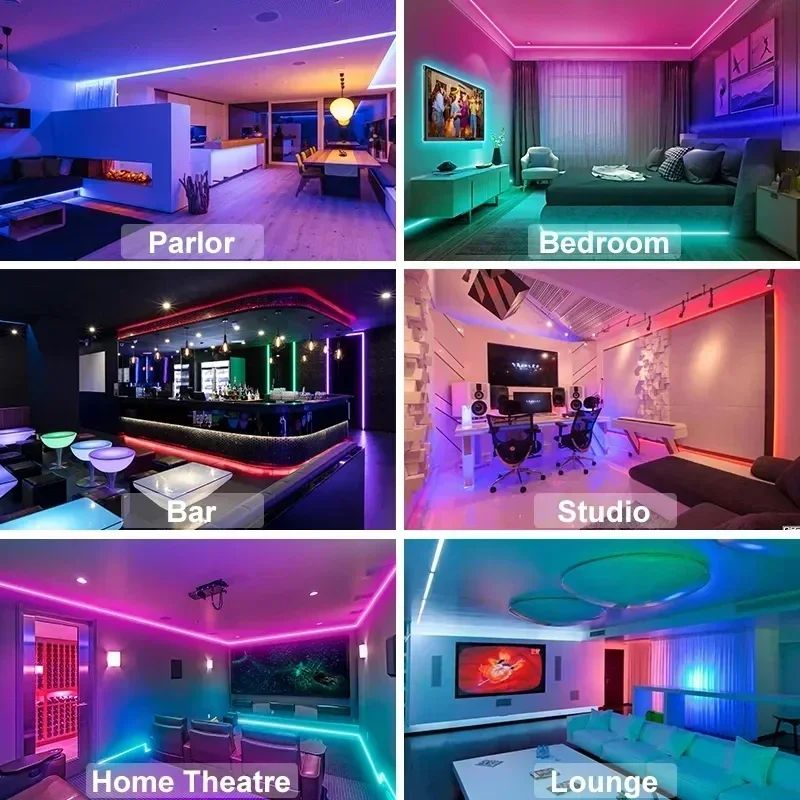 RGB LED Strip Light Remote App Control TV Led Backlight Flexible Ribbon Tape USB 5V Led Light for PC Gaming Bed Room Decoration Ourdoor Party TV Kitchem DIY Indoor Outdoor Festival Decoration