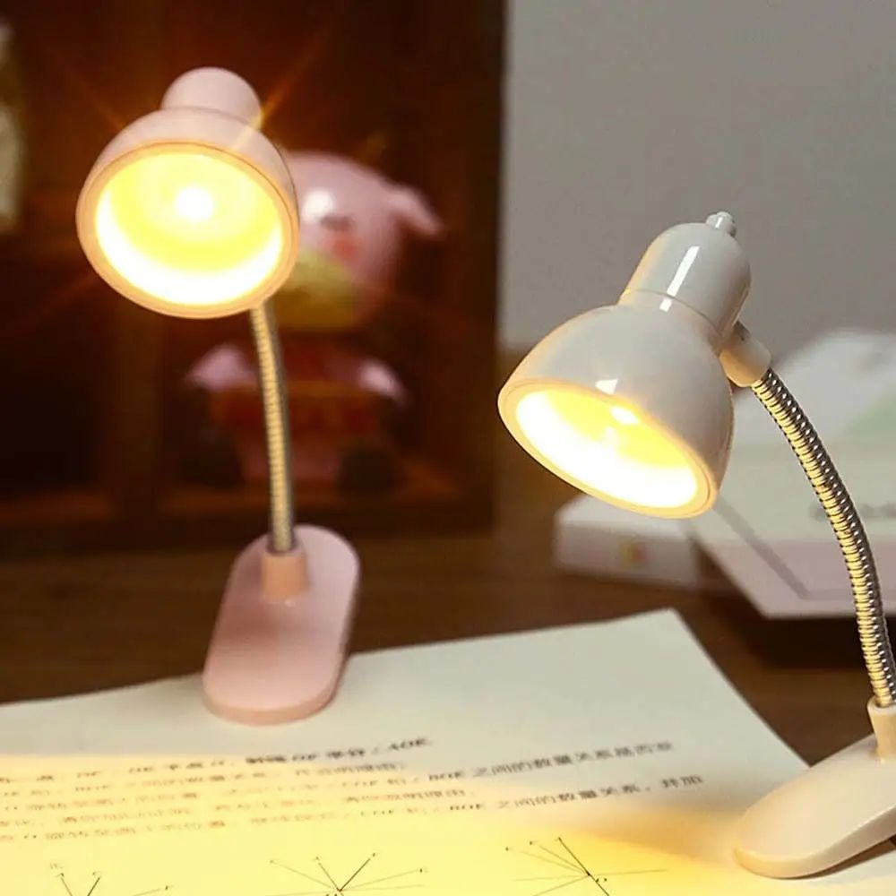 Desk Lamp, Creative Table Lamp, Portable Night Light, Best Desk Lamp Portable Clip Night Light for Desks, Nightstands and Studying with Eye Care Features New Mini LED Eye Protection Book Night Light