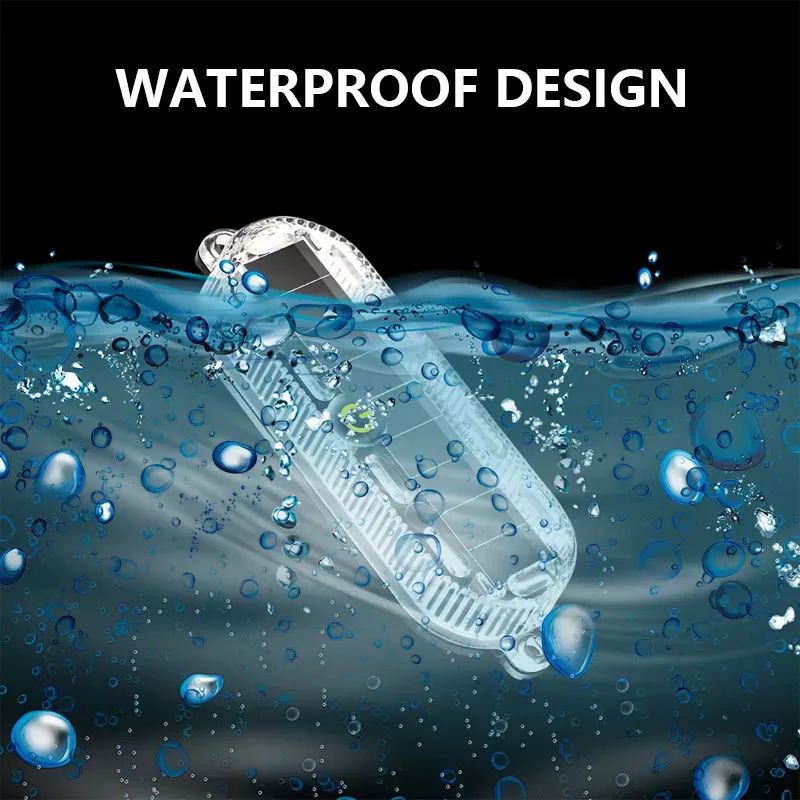 Solar Powered Motorcycle Warning Lights High Brightness LED Motorbike Safety Light Durable Easy to Install for Night Riding Enhanced Visibility Lighting Accessorie Car Motorcycle Bike LED Flash Lights