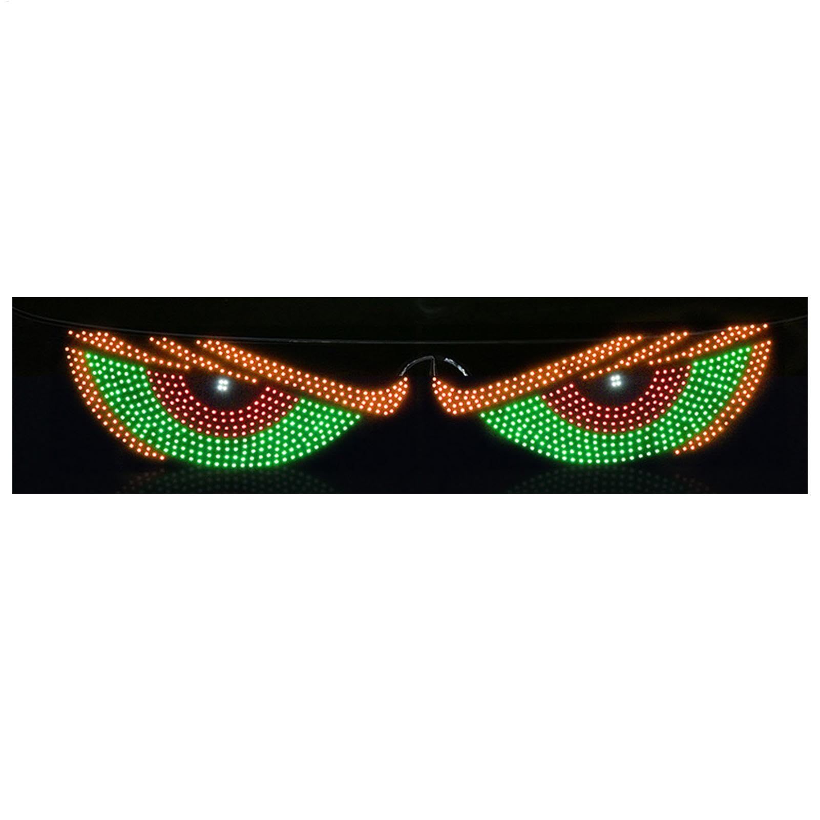 2pcs Car Eyes LED Light USB Demon Eye Decorative Light With 11 Modes Cars front/rear Windshield Flicker Signal Lighting for SUVs Pickups Trucks Cars Windshield Eyes Animated Led Flexible Dynamic LED