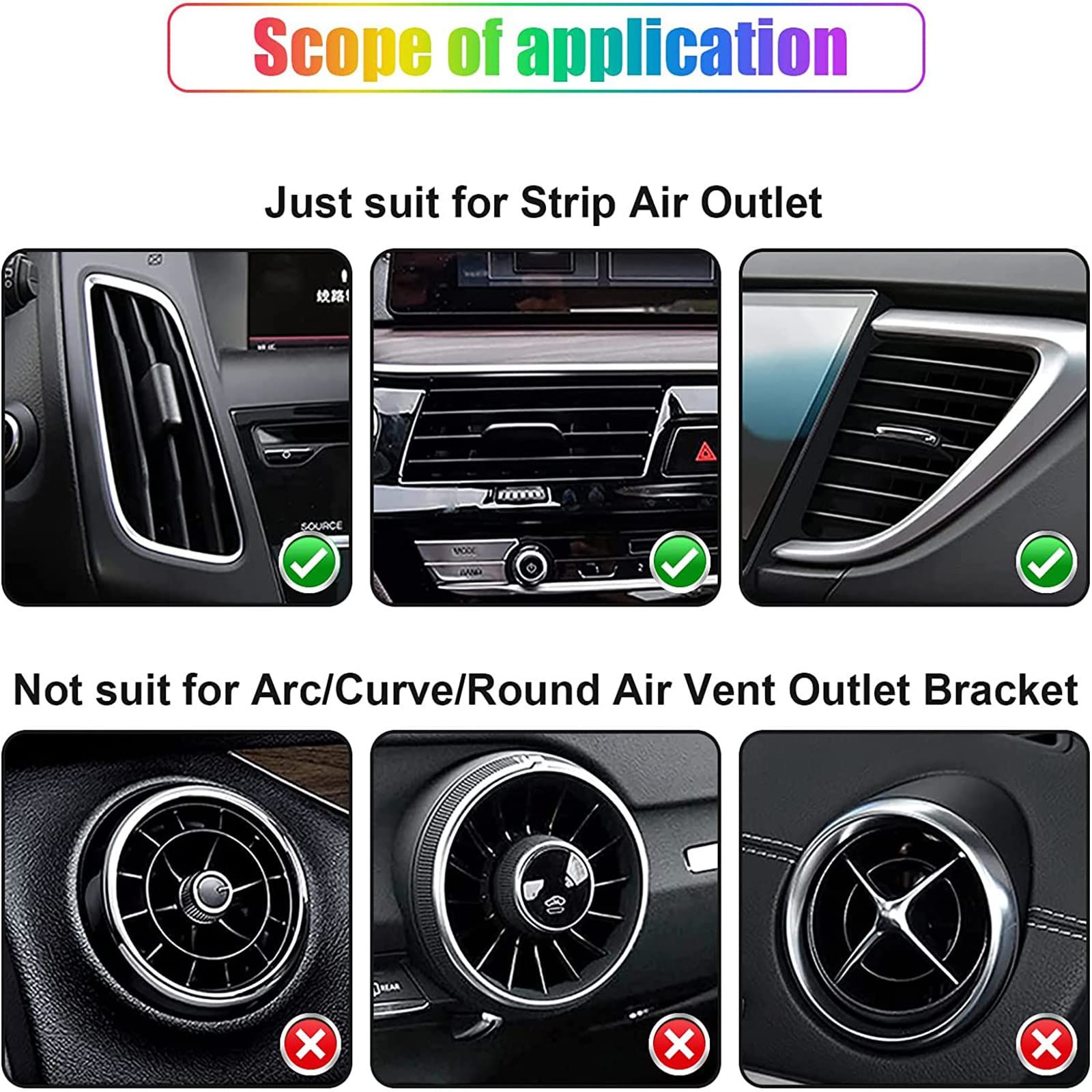 10 Pcs Car Air Outlet Decorative Strip Trim Strip Car Air Conditioning Interior Trim Car Outlet Decorative Strip Sparkling DIY Air Conditioner Vent Outlet Trim