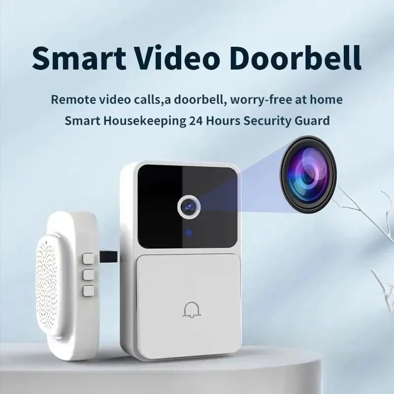 WIFI Video Doorbell Camera Wireless Night Vision Smart Home Security HD Door Bell Two Way Intercom Voice Change For Home Security Smart Wireless Remote Video Doorbell Camera Cloud Storage Live View