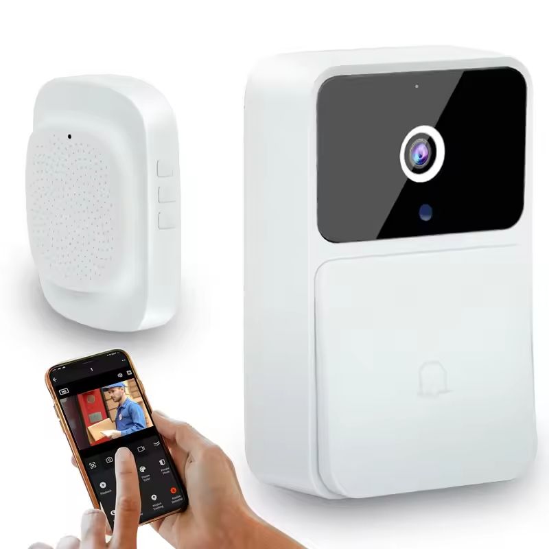 WIFI Video Doorbell Camera Wireless Night Vision Smart Home Security HD Door Bell Two Way Intercom Voice Change For Home Security Smart Wireless Remote Video Doorbell Camera Cloud Storage Live View