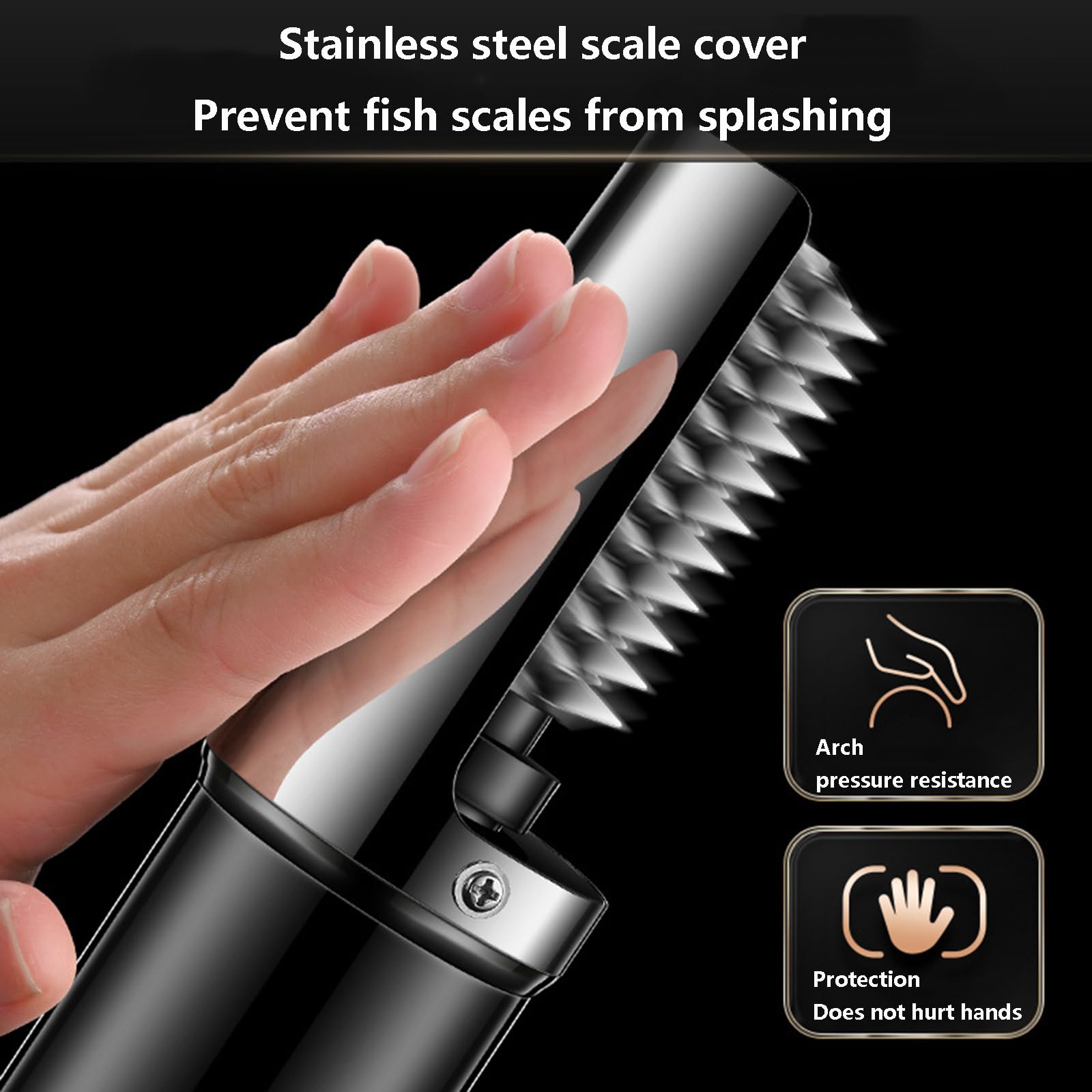 Wireles Electric Fish Scaler, Cordless Fish Scale Scraper Remover with Stainless Steel Protective Cover, USB Rechargeable Fish Descaler Tool, 360° Waterproof, Fish Scaler Remover for All Types of Fish