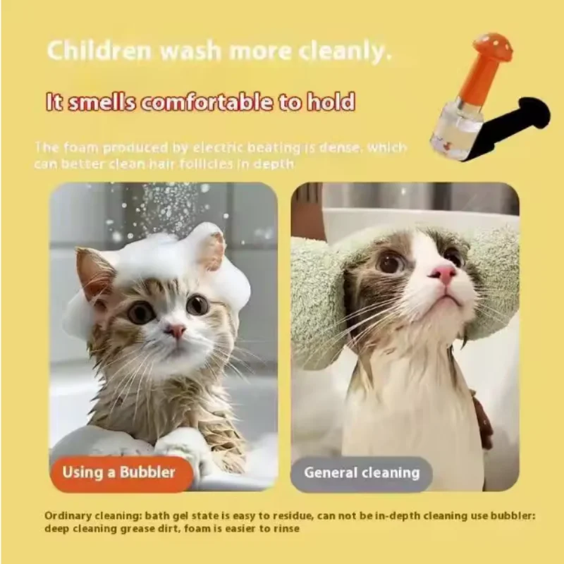 Rechargeable Soap Dispenser for Pet Bathing, Bathroom, Kitchen Sink, Toilet Cleaning, Electric Foaming Shampoo Dispenser for Dog and Cat Bathing, Electric Dog Grooming Aid, Portable and Easy to Use