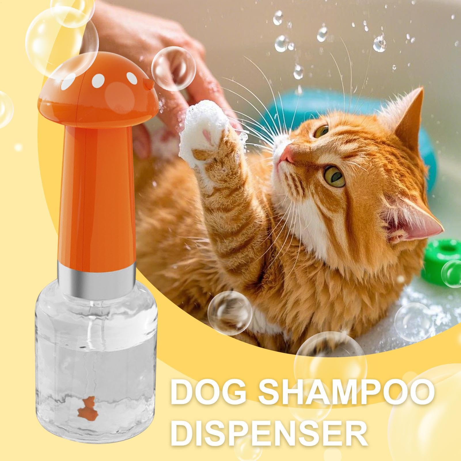 Rechargeable Soap Dispenser for Pet Bathing, Bathroom, Kitchen Sink, Toilet Cleaning, Electric Foaming Shampoo Dispenser for Dog and Cat Bathing, Electric Dog Grooming Aid, Portable and Easy to Use