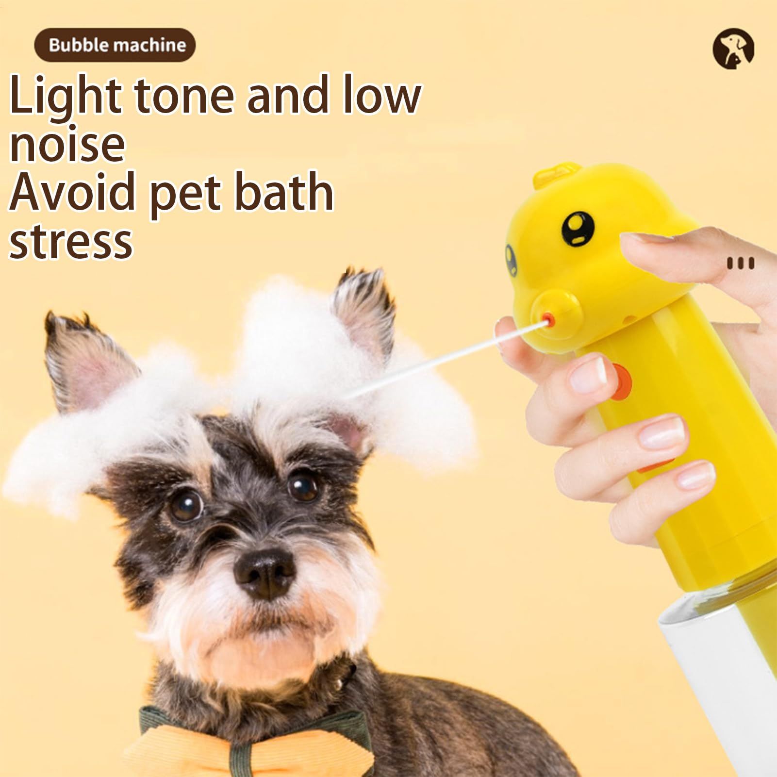 Electric Dog Cleaning Foam Machine Automatic Dog Soap Dispenser for Bath Rechargeable Pet Shampoo Mixing Bottle for Cleaning Waterproof Dog Bath Supplies for Dog Cat Puppy Children Kitchen Sink
