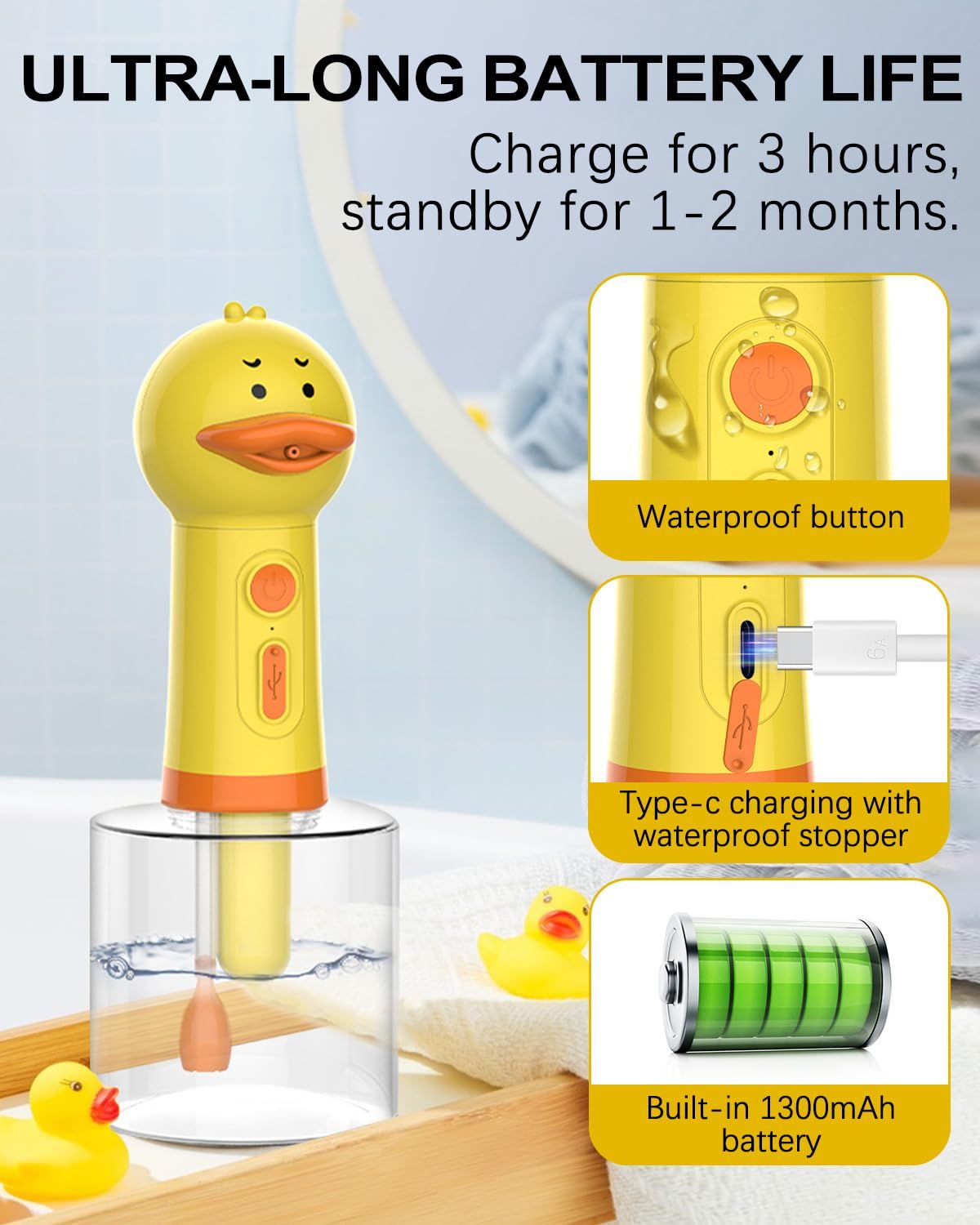 Electric Dog Cleaning Foam Machine Automatic Dog Soap Dispenser for Bath Rechargeable Pet Shampoo Mixing Bottle for Cleaning Waterproof Dog Bath Supplies for Dog Cat Puppy Children Kitchen Sink