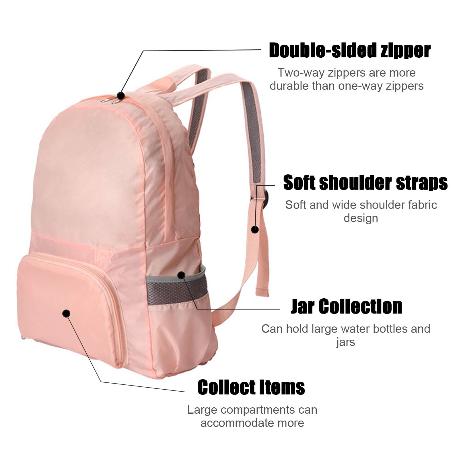 Foldable Backpack Lightweight Small Rucksack Waterproof for Sports Outdoor Durable Ultralight Packable Backpack Travel Bags Practical Gifts for Men Women Casual Daypack for Schooling Hiking Travelling