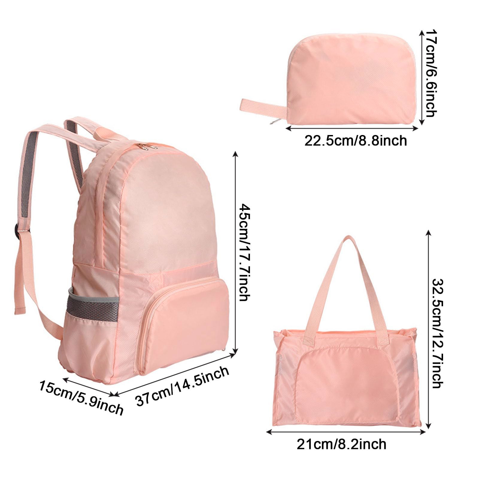 Foldable Backpack Lightweight Small Rucksack Waterproof for Sports Outdoor Durable Ultralight Packable Backpack Travel Bags Practical Gifts for Men Women Casual Daypack for Schooling Hiking Travelling