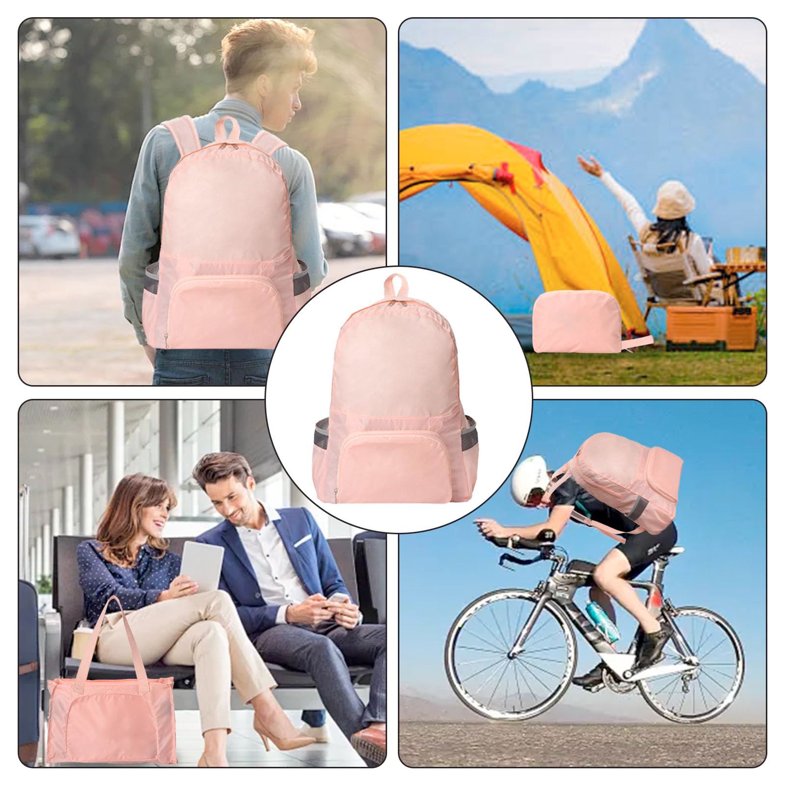 Foldable Backpack Lightweight Small Rucksack Waterproof for Sports Outdoor Durable Ultralight Packable Backpack Travel Bags Practical Gifts for Men Women Casual Daypack for Schooling Hiking Travelling