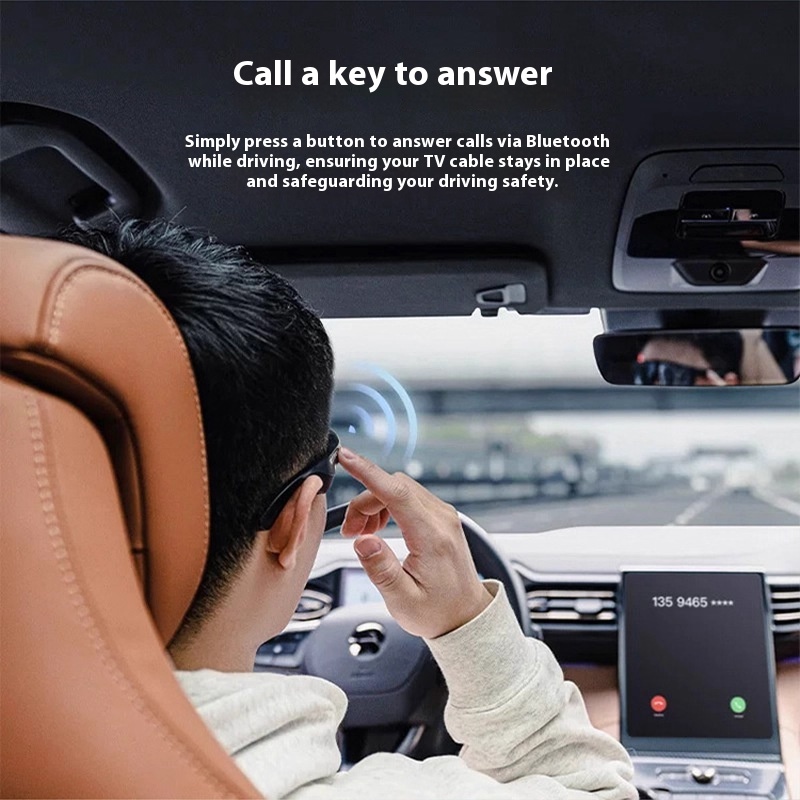 New Smart Translator Glasses GM Wireless Bluetooth Glasses With Microphone Earphone Glasses Bluetooth Glasses with 150 Translation UV Protection Waterproof Music Calling for Travel Work Fashion Gift