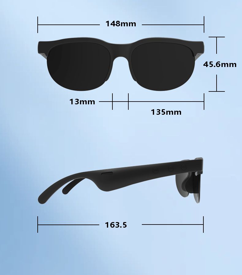 New Smart Translator Glasses GM Wireless Bluetooth Glasses With Microphone Earphone Glasses Bluetooth Glasses with 150 Translation UV Protection Waterproof Music Calling for Travel Work Fashion Gift
