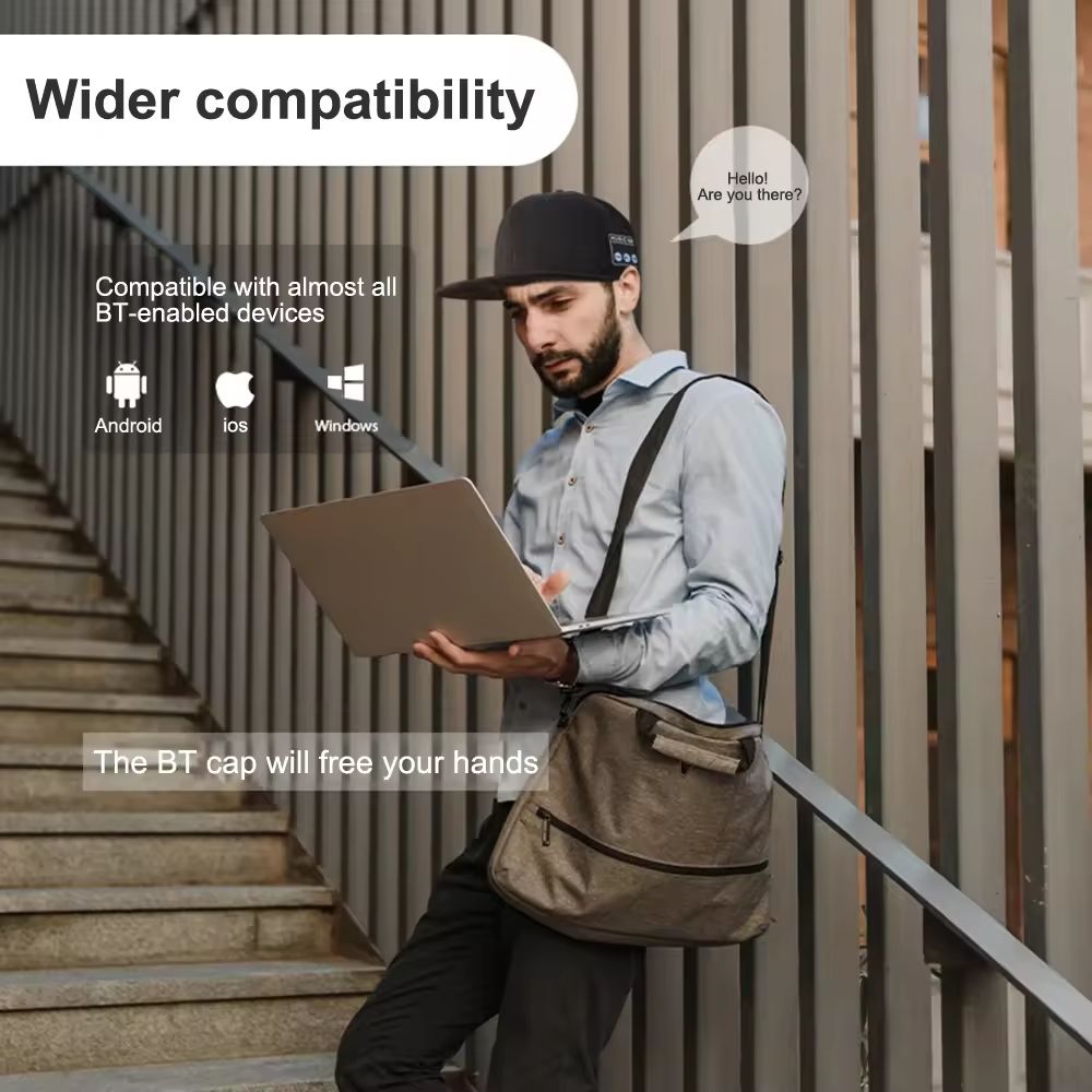 Multifunctional Wireless Bluetooth Speaker Hat With Portable Speakers Wireless Headphones Detachable Adjustable Music Baseball Cap Running Sports Speaker Hat with Mic Baseball for Outdoor Indoor Hike