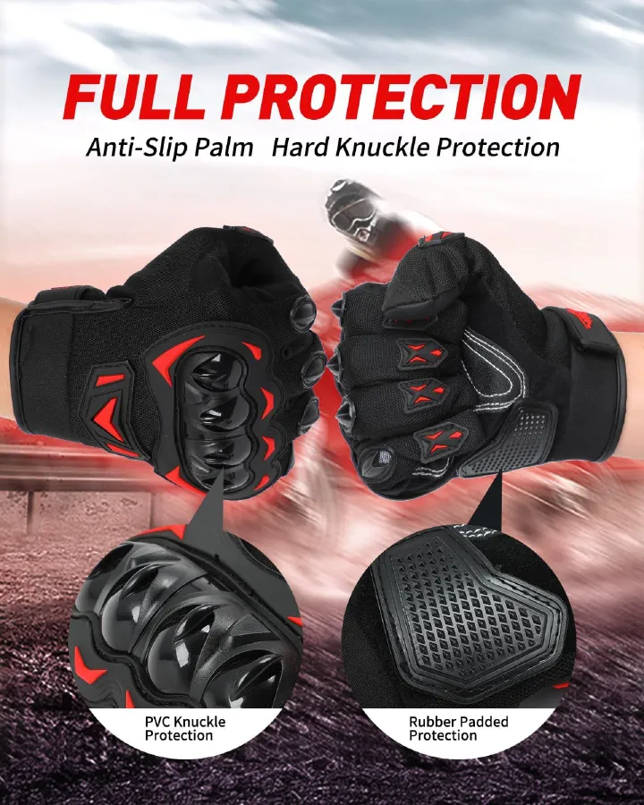 Motorcycle Gloves for Men Women Touchscreen Motorbike Gloves with Hard Knuckle Riding Gloves Anti-Slip Airsoft Gloves Full finger tactical cycling gloves