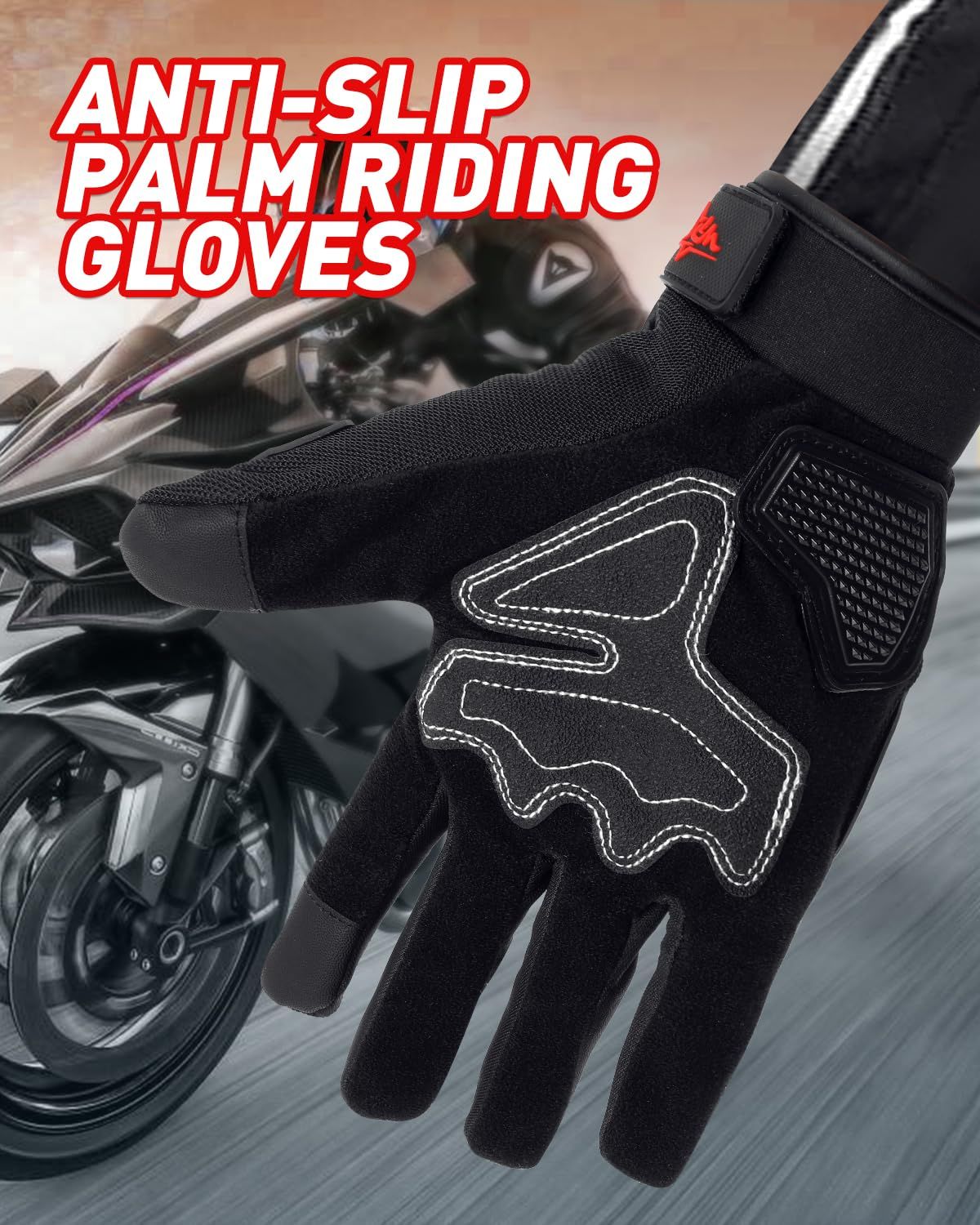 Motorcycle Gloves for Men Women Touchscreen Motorbike Gloves with Hard Knuckle Riding Gloves Anti-Slip Airsoft Gloves Full finger tactical cycling gloves