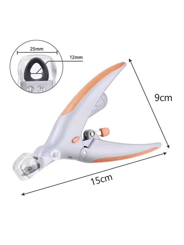 Multifunction Pet Nail Clipper with LED Light Dog Cat Special Nail Clipper Nail Trimmer Pet Cleaning Grooming Supplies Nail Clipper with LED Light for Cats Puppy Professional Illuminated Pet Care
