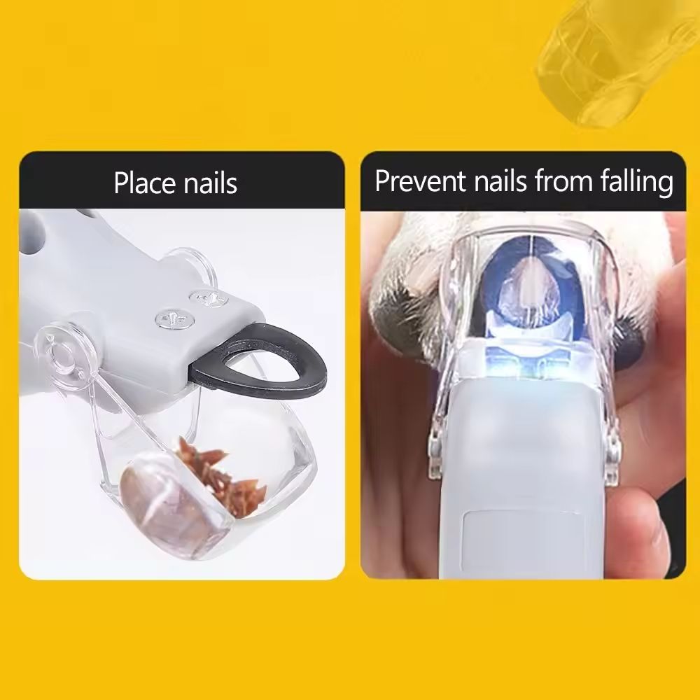 Multifunction Pet Nail Clipper with LED Light Dog Cat Special Nail Clipper Nail Trimmer Pet Cleaning Grooming Supplies Nail Clipper with LED Light for Cats Puppy Professional Illuminated Pet Care