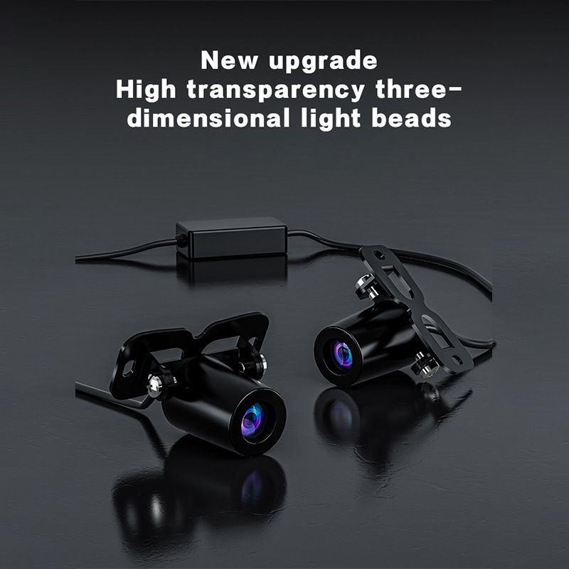 2pcs Motorcycle Logo LED Light Universal Motorcycle Projector Lights for Angel Wing Logo Waterproof Motorcycle Shadow Light Accessories for Motor Scooter Electric Vehicle Moto Lovers Gift