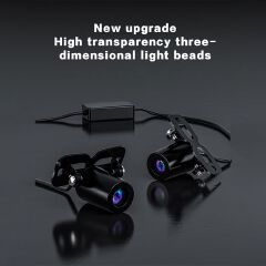 2pcs Motorcycle Logo LED Light Universal Motorcycle Projector Lights for Angel Wing Logo Waterproof Motorcycle Shadow Light Accessories for Motor Scooter Electric Vehicle Moto Lovers Gift