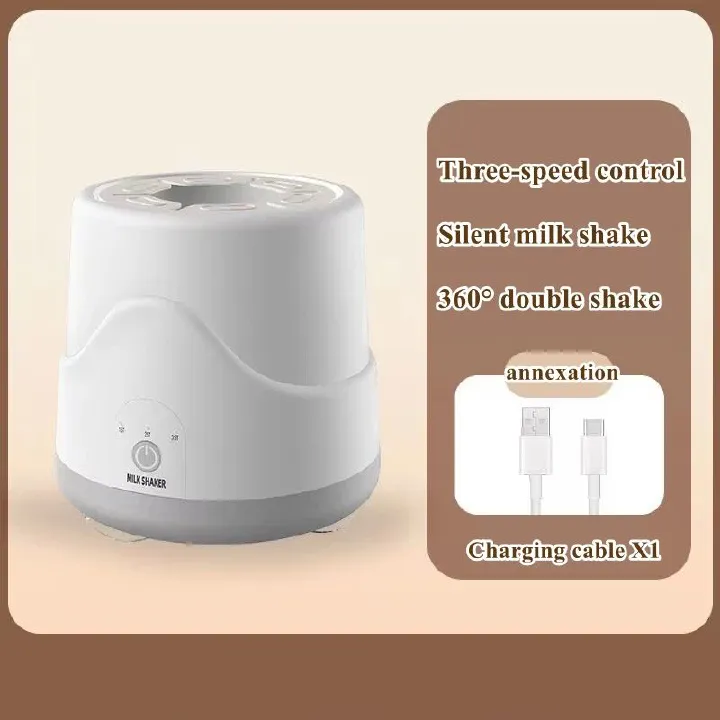 Baby Bottle Shaker Food Grade Baby Bottle Formula Mixer USB Rechargeable Non-Slip Baby Milk Bottle Shaker Baby Supplies for Outdoor and Indoor Travel Perfect for Convenient and Safe Feeding Value Gift