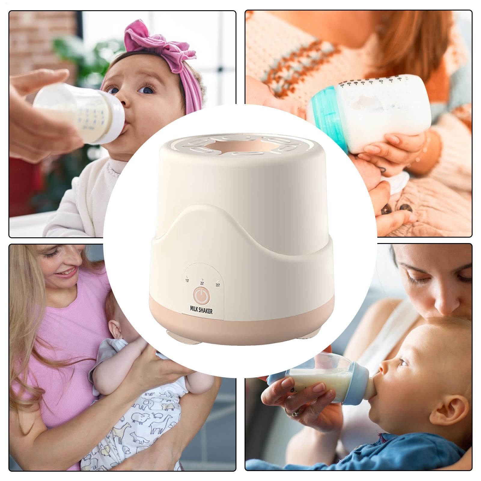 Baby Bottle Shaker Food Grade Baby Bottle Formula Mixer USB Rechargeable Non-Slip Baby Milk Bottle Shaker Baby Supplies for Outdoor and Indoor Travel Perfect for Convenient and Safe Feeding Value Gift
