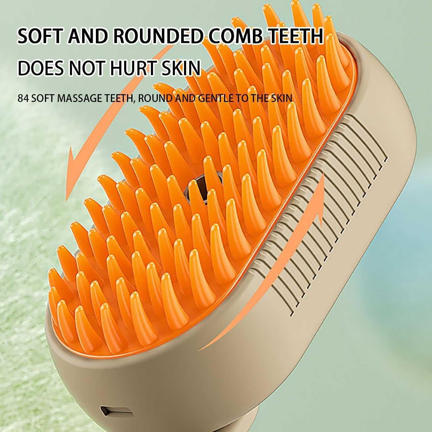 3 in 1 Cat Grooming Brush Water Spray Self-Cleaning Shedding Brush for Cats Dogs Pet Hair Removal Massage Comb for Long Short Hair Comb for Cats Dogs Steam Water Brush with Electric Grooming Massage
