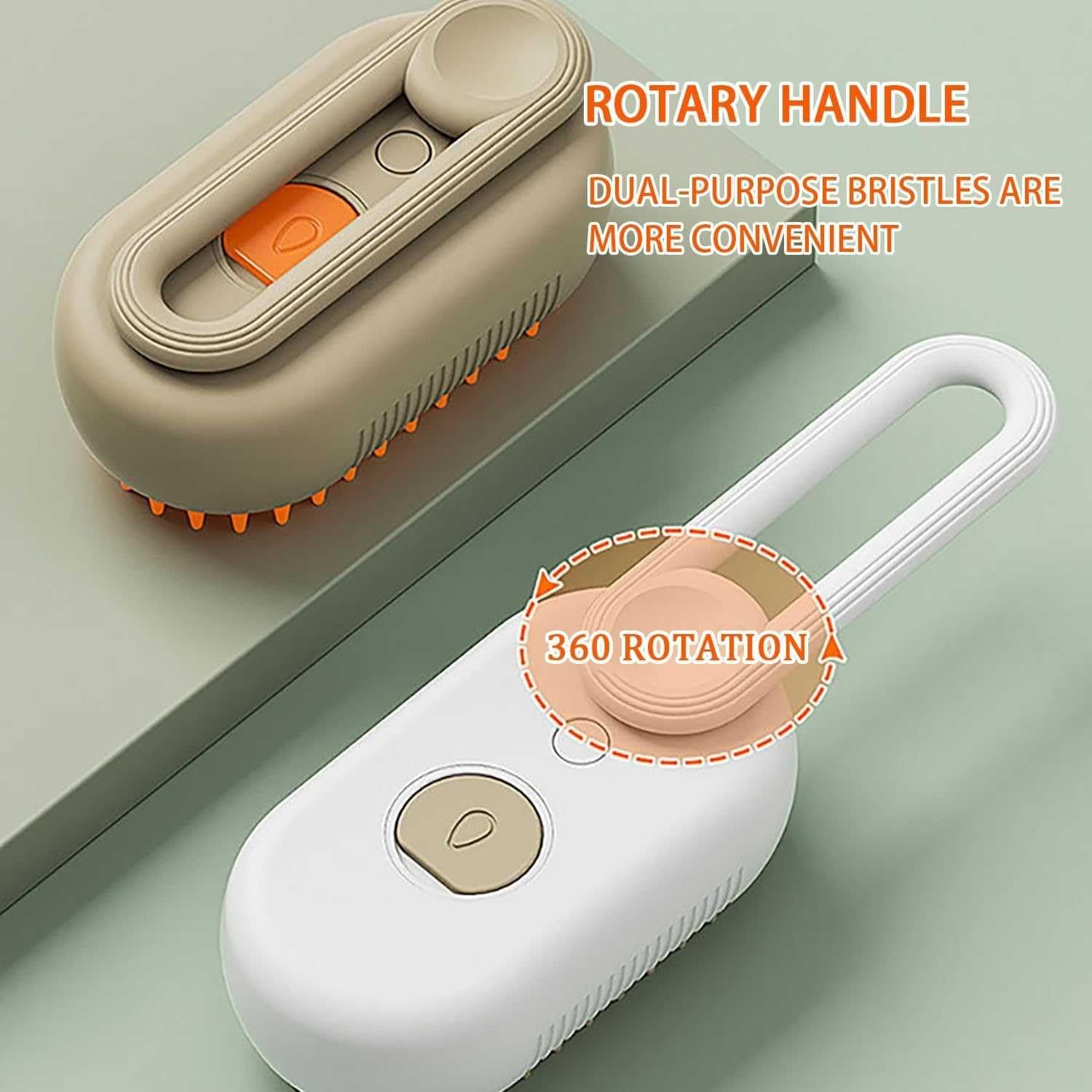 3 in 1 Cat Grooming Brush Water Spray Self-Cleaning Shedding Brush for Cats Dogs Pet Hair Removal Massage Comb for Long Short Hair Comb for Cats Dogs Steam Water Brush with Electric Grooming Massage