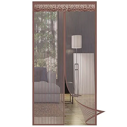 New Magnetic Screen Door, Anti Mosquito and Fly Screen Door Curtain, 100x200cm Fly Screen Door White with Magnets Heavy Duty Mesh Curtain, Front Door Apartments and More, Pet and Kid Entry Friendly