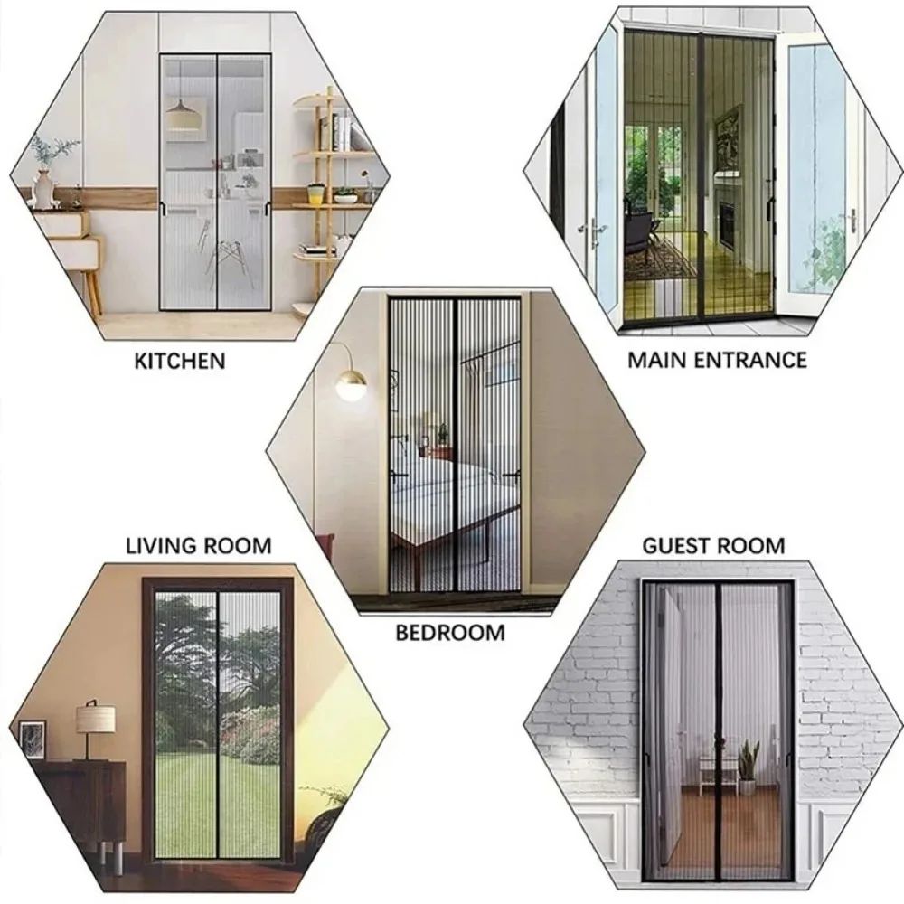 Magnetic Mosquito Net Door, Magnetic Fly Screen Door, Various Sizes, Mosquito Net Curtain Exterior Door, Self-Closing, No Tools Required, Easy to Install Door, Veranda, Insect Repellent, Eco Friendly