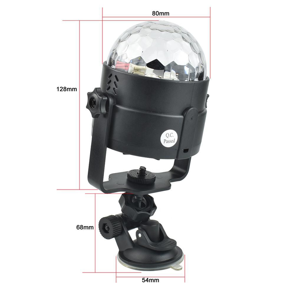 Disco Ball Light with Remote Control and suction mount 7 Color LED Strobe Sound Activated Mini Portable Party Lights for Birthdays DJ Clubs Karaoke Bar Weddings Car and Home Decoration