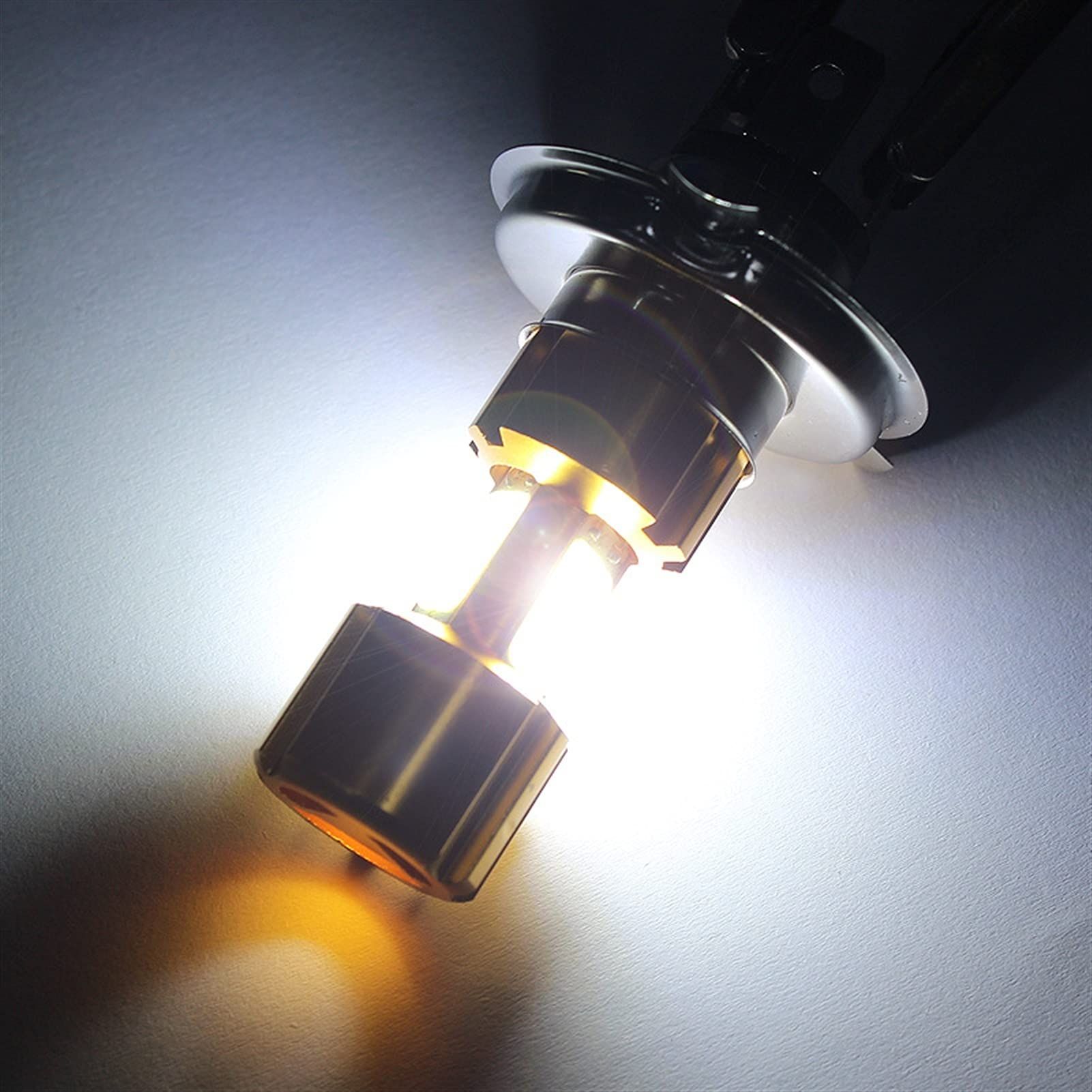 H4 BA20D P15D LED 18W 3 COB Motorcycle Headlight Bulb White Car LED Fog Lights 6000K 12V