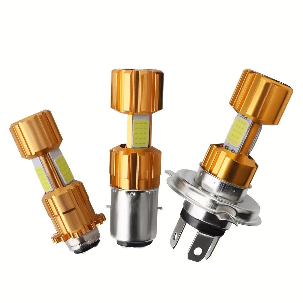 H4 BA20D P15D LED 18W 3 COB Motorcycle Headlight Bulb White Car LED Fog Lights 6000K 12V