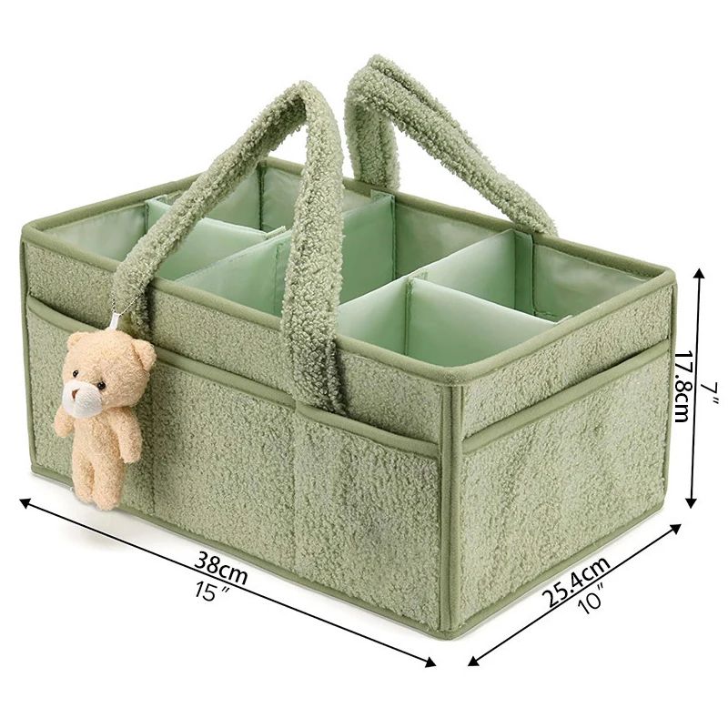 Stylish Diaper Caddy Organizer for Changing Table, Storage Basket for Wipes, Gift for Baby Shower, Car Organizer, Nursery Organizer, Portable Storage Plush Baby Diapers Storage Bag Diapers Storage Bag