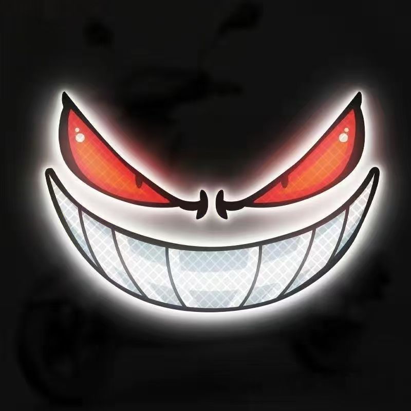 Reflective stickers with adhesive strips and waterproof stickers for Lawnmowers, Car Motorcycles, Helmets, Trash Bins and  Household Products